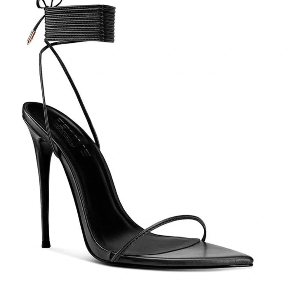 FEMME Los Angeles Luce Minimale - Black Strappy High Heel Sandals